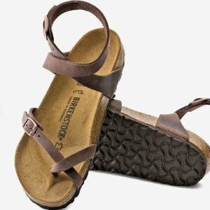 BIRKENSTOCK YARA 37 OILED LEATHER HABANA SANDAL WOMEN SIZE 40(9)